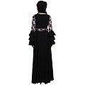 Umbrella Abaya with Digital Rose print